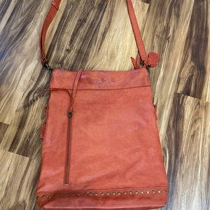 Orange Leather Purse